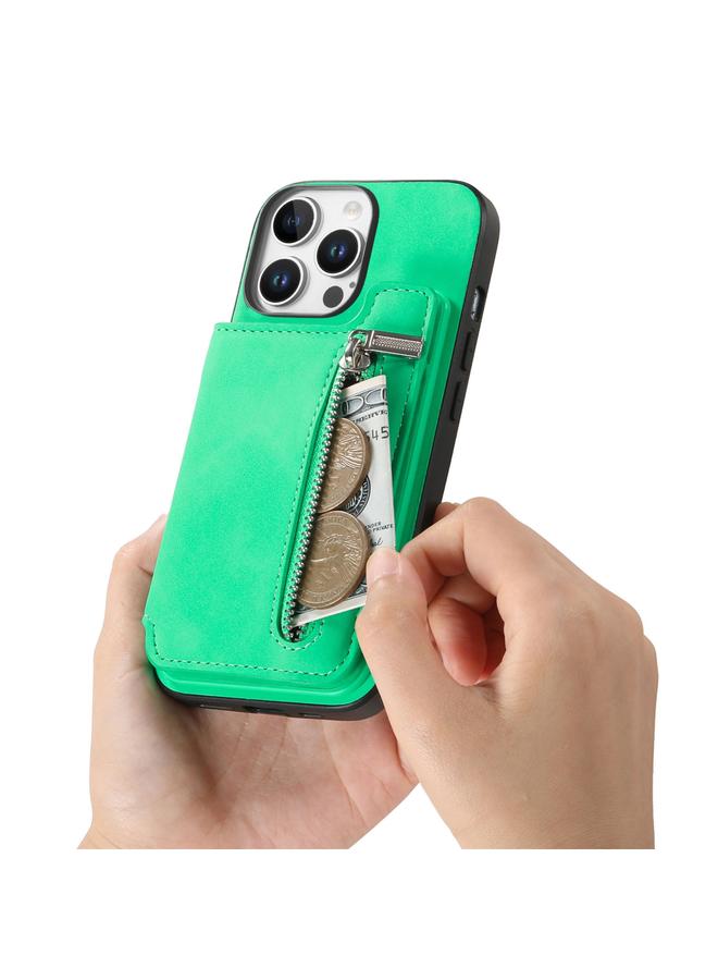 زبون جراب خلفي لهاتف iPhone 12 Pro Max Retro MagSafe مزود بسحاب ومحفظة وحقيبة بطاقات - Image 5