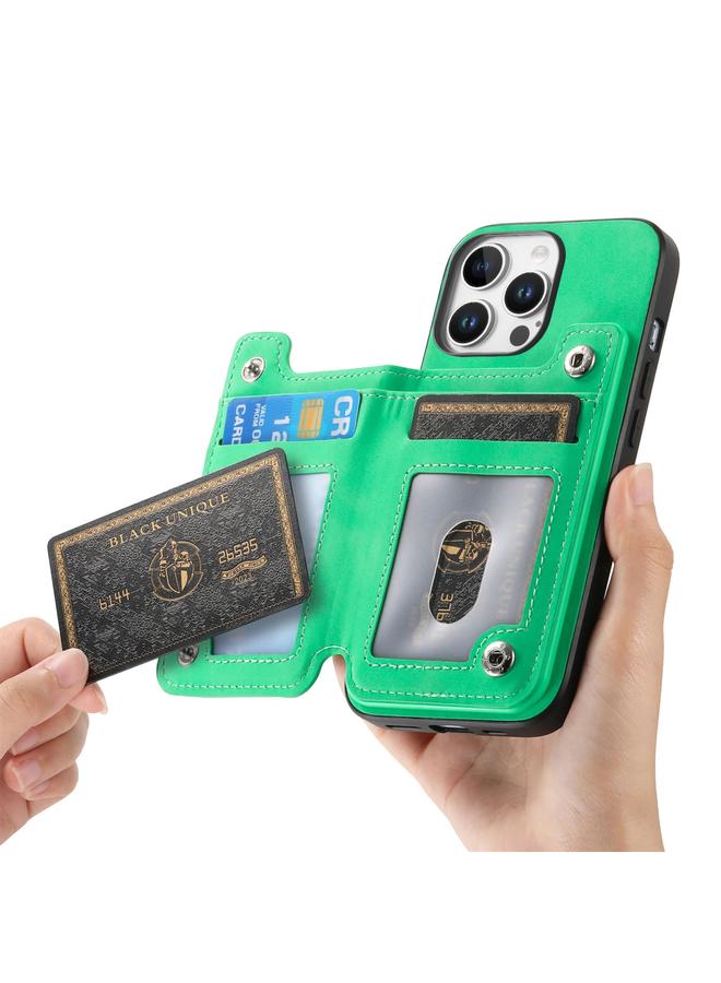 زبون جراب خلفي لهاتف iPhone 12 Pro Max Retro MagSafe مزود بسحاب ومحفظة وحقيبة بطاقات - Image 4