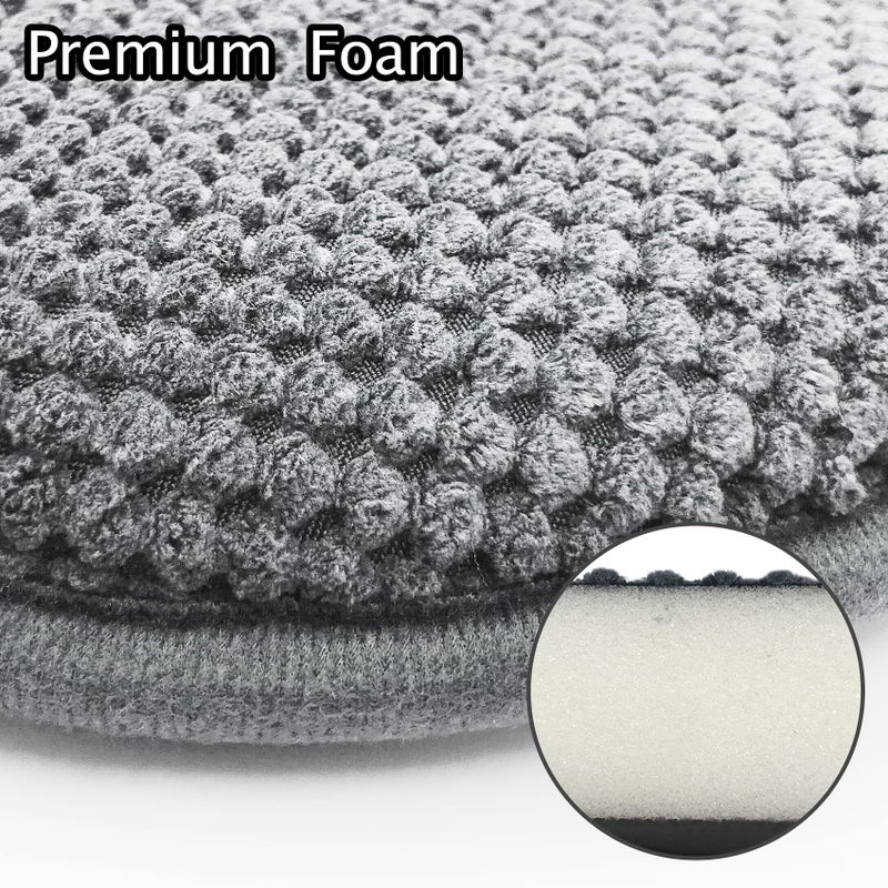 PAGGED PAGGED Silver Grey Foam Seat Cushions Kitchen Chairs Pads for Dining Chairs Non Slip Patio Seat Cushions Set of 4 Washable U Shaped Soft Thick Large Metal Wooden Chair Cushions 17"" x 15"" - Image 4