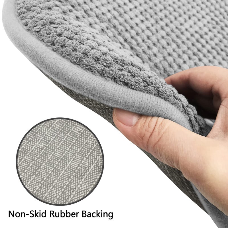 PAGGED PAGGED Silver Grey Foam Seat Cushions Kitchen Chairs Pads for Dining Chairs Non Slip Patio Seat Cushions Set of 4 Washable U Shaped Soft Thick Large Metal Wooden Chair Cushions 17"" x 15"" - Image 5