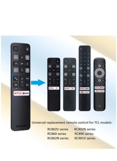 Arabest Voice Remote Control For Tcl Android Tv New Upgraded Replacement Rc802V For Tcl Tvs 40S330 32S330 40S334 32S334 70S430 32A325 32A323 65Q637 55S430 43S430 55Q637 43S434 75S434 32P30S  - Image 2