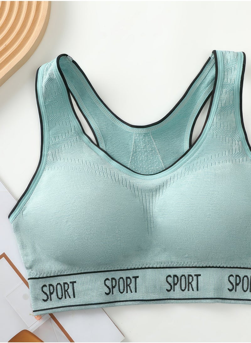 Generic - Women's Sportswear Set - Light Blue 3-Piece Outfit (Sports Bra, Underwear, and Boxers) - Image 1