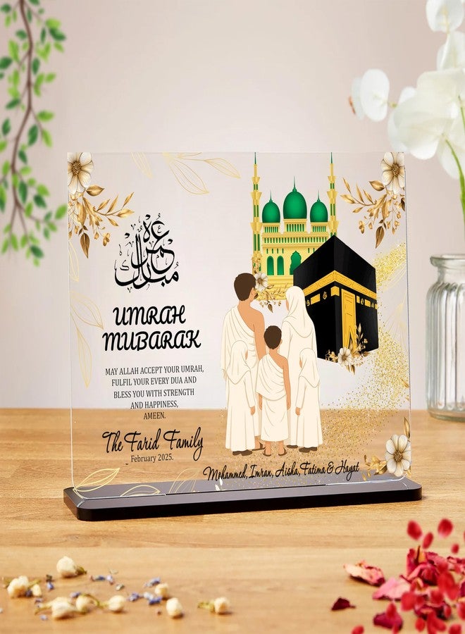DECOCRU Persoalized Umrah Mubarak Gifts | Custom Acrylic Plaque | Ramadan Mubarak | Hajj Mubarak | Umrah Mubarak | Islamic Gifts | Eid Mubarak (6 x 9 Inch) - Image 2