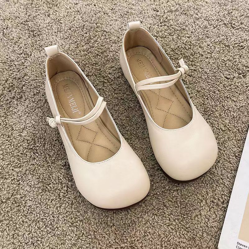 Square-Toe Mary Jane Shoes for Women, Retro 2025 New Korean Style Literary Fairy Flats Shoes, Soft Soles, Versatile Granny Shoes Black - Image 3