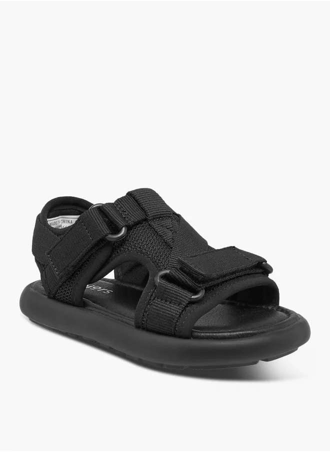 جونيورز Boys Textured Floaters With Hook And Loop Closure