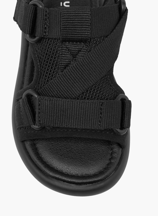 JUNIORS Boys Textured Floaters With Hook And Loop Closure  - Image 4
