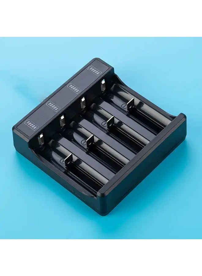 شاحن بطارية ذكي 4 منافذ USB لبطاريات ليثيوم أيون 18650 قابلة لإعادة الشحن، بنك طاقة 14500 26650 - Image 1