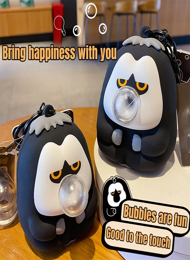 Zikra Kawaii Keychain Squeeze Monkey Keychain For Backpack Purse Squeeze Bubbles Relax Key Chain For Handbags Funny Keychain Gifts For Girl Boy Kids Room Stuff - Image 2