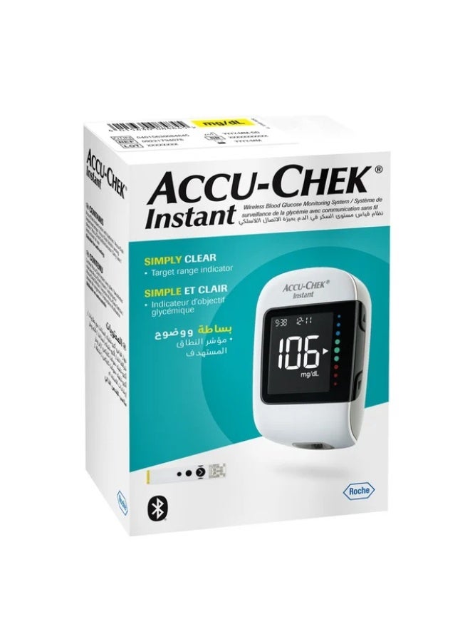ACCU-CHEK Instant Instant Blood Glucose Meter with Pen and Lancets (Test Strips Not Included) - Image 1