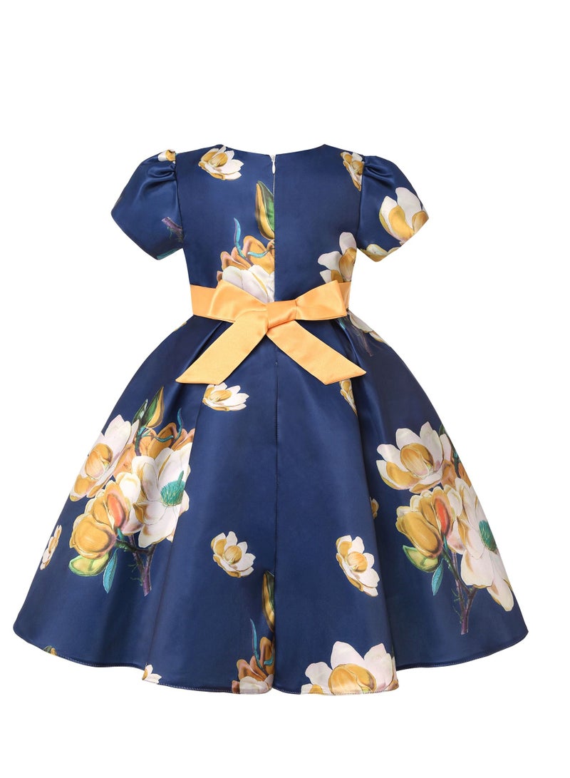 Loquat Fashion Girls Princess Dress Blue - Image 2