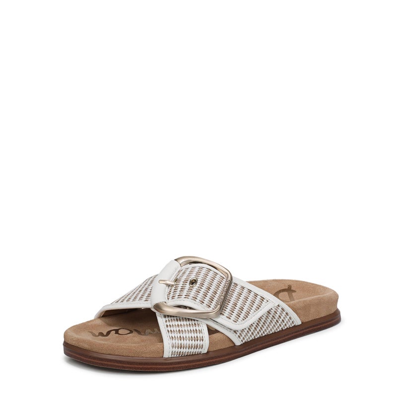Sam Edelman Women's Darla Slide Sandal, Ivory Taupe, 9 Medium