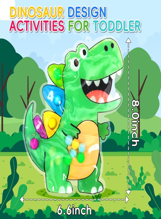 FIVEDAOGANG Dinosaur Color Sorting Sensory Toys for Toddlers 1-3,Fine Motor Skills Matching Travel Toys for Kids,Easter Basket Stuffer Gift for Toddler Boy Montessori Fidget Preschool Classroom Activities for Kid - Image 5