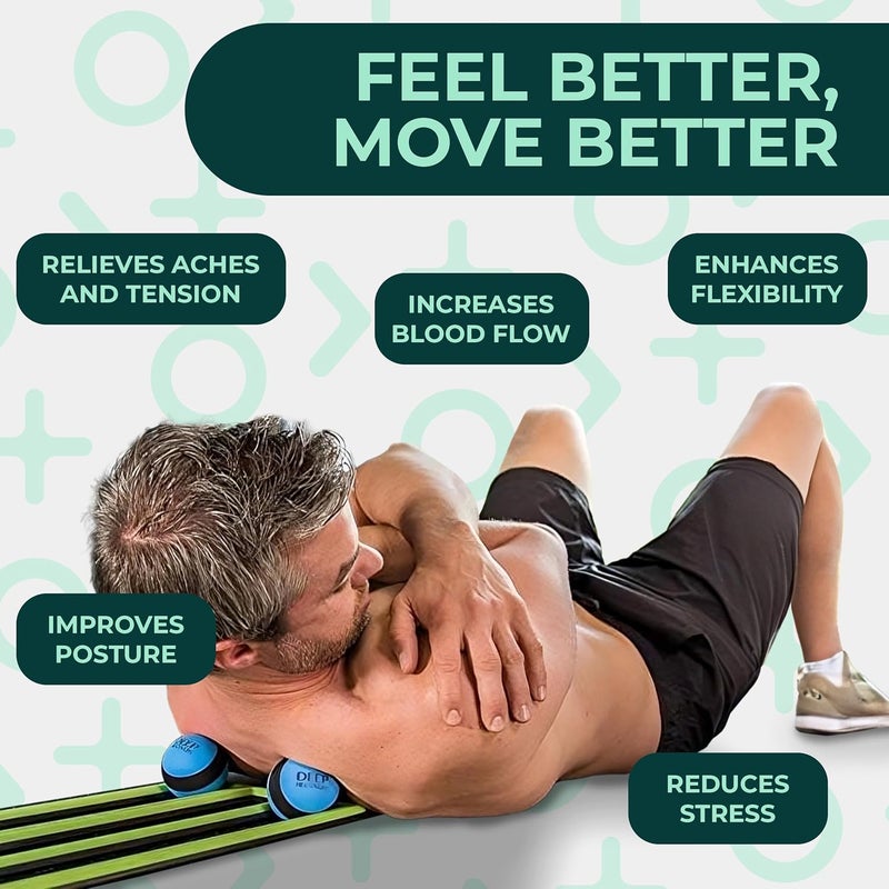 Deep Recovery أداة تحرير عضلات الظهر والصدر العميقة لجسم كامل مع قنوات محفورة لتدليك الكرة (الكرات غير مشمولة) - Image 4