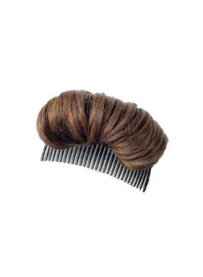 ericotry 1Pcs Womens Hair Bun Invisible False Hair Clip Bump It Up Volume Hair Base Fluffy Princess Styling Increased Hair Pad Styling Insert Tool Hair Accessories (Light Brown) - Image 1