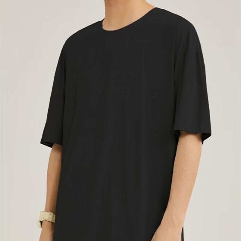 Ice Silk Mesh Short-Sleeved T-Shirt Men'S 2024 Summer Loose Large Size Men'S Casual T-Shirt Men'S M-5Xl - Image 5