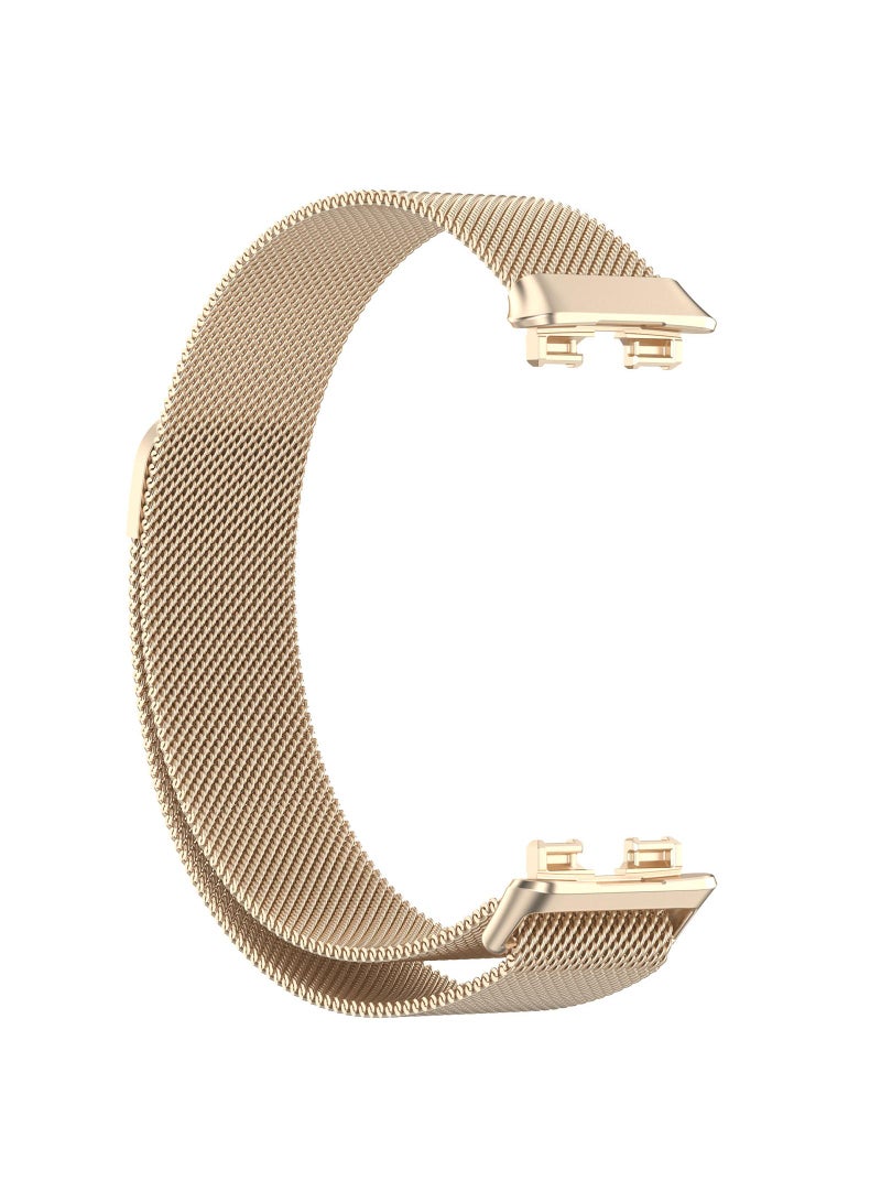 1 قطعة هواوي باند 8 سوار ساعة معدني مغناطيسي من الفولاذ المقاوم للصدأ بلون الشمبانيا - Image 2