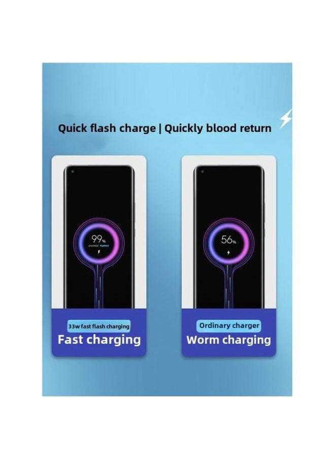 Suitable For Redmi Note11 Charger Head Type-c Data Cable 33W Watt Fast Charging-Color:33w Charging + 1.5m