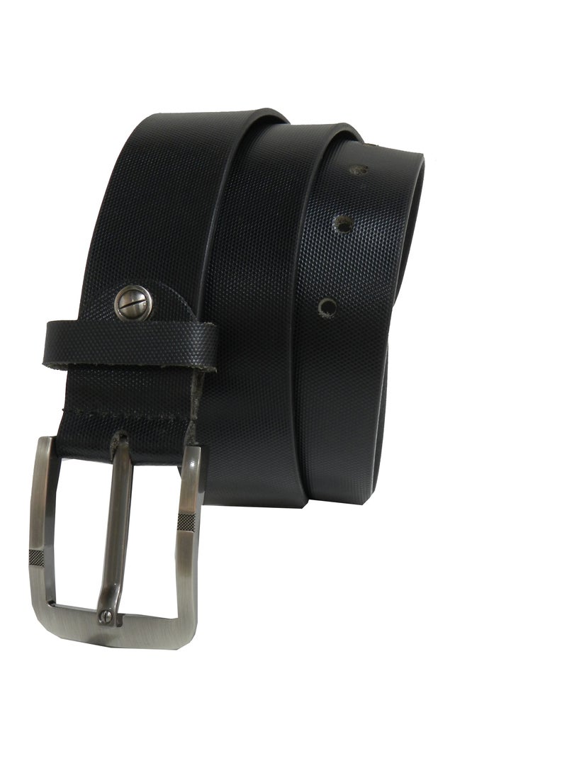 LAVERI LEATHER GENUINE LEATHER 40 MM FORMAL AND CASUAL BLACK BELT FOR MENS - Image 2