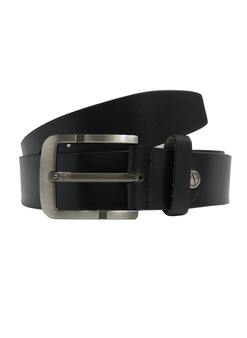 LAVERI LEATHER GENUINE LEATHER 40 MM FORMAL AND CASUAL BLACK BELT FOR MENS - Image 1
