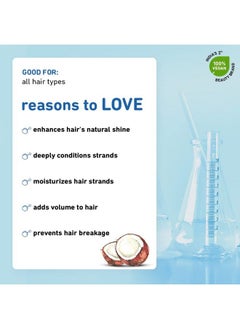 Plum Coconut & Peptides Strength & Shine Hair Mask I Coconut Oil Pea Peptide I For All Hair Types; Paraben Free I 100% Vegan ; 200G  - Image 3