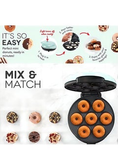 Generic "Electric Donut Maker with Non-Stick Surface – Makes 7 Mini Doughnuts, Pancakes & More – Pink"  - Image 4