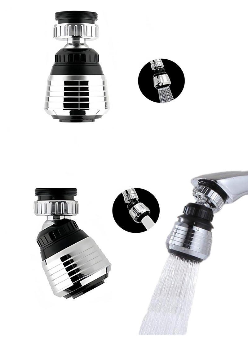 2PCS 360 Degree Swivel Faucet Aerator Deluxe Water Saving Faucet Sprayer Water Saving Bubbler Pressurized Faucet Filter Kitchen Accessories - Image 1