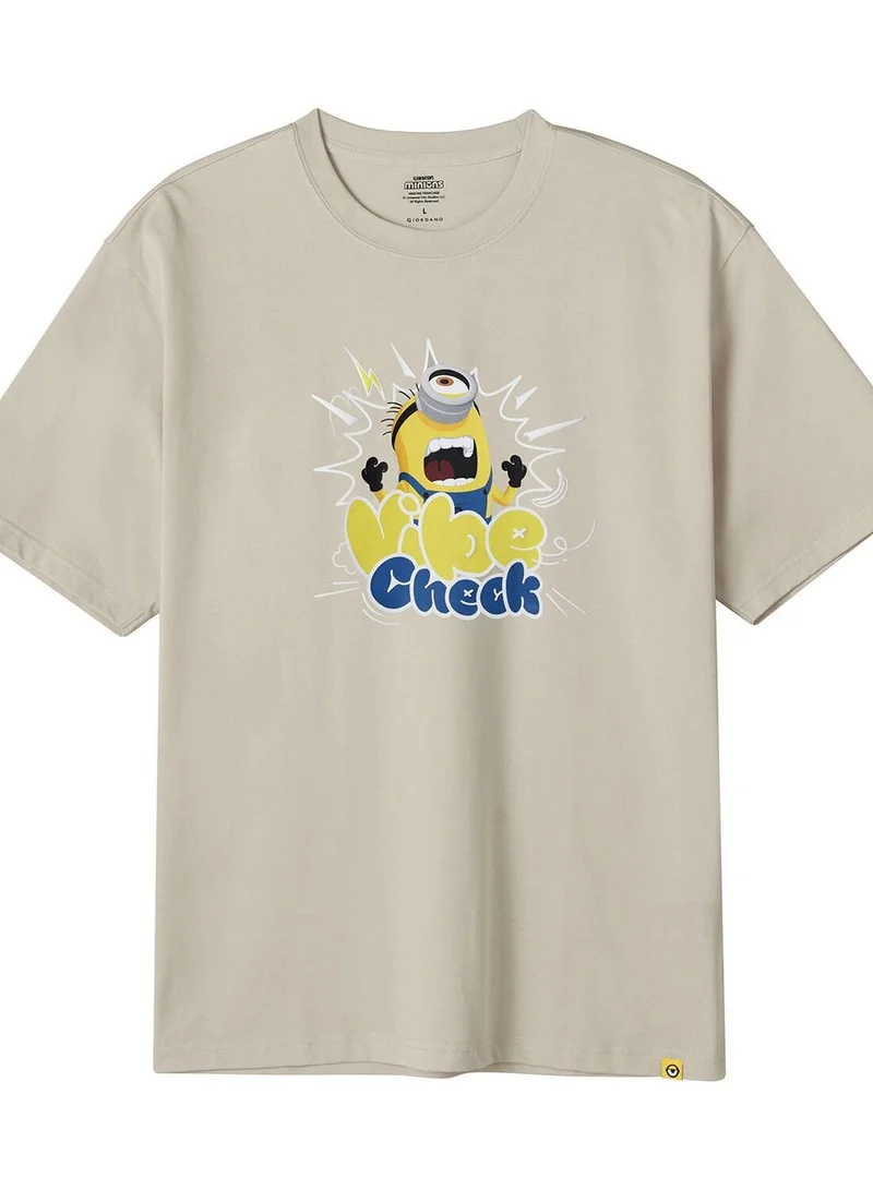 GIORDANO Men’s Relaxed Fit Cotton-Poly Crew Neck Print Tee | Minion Collection