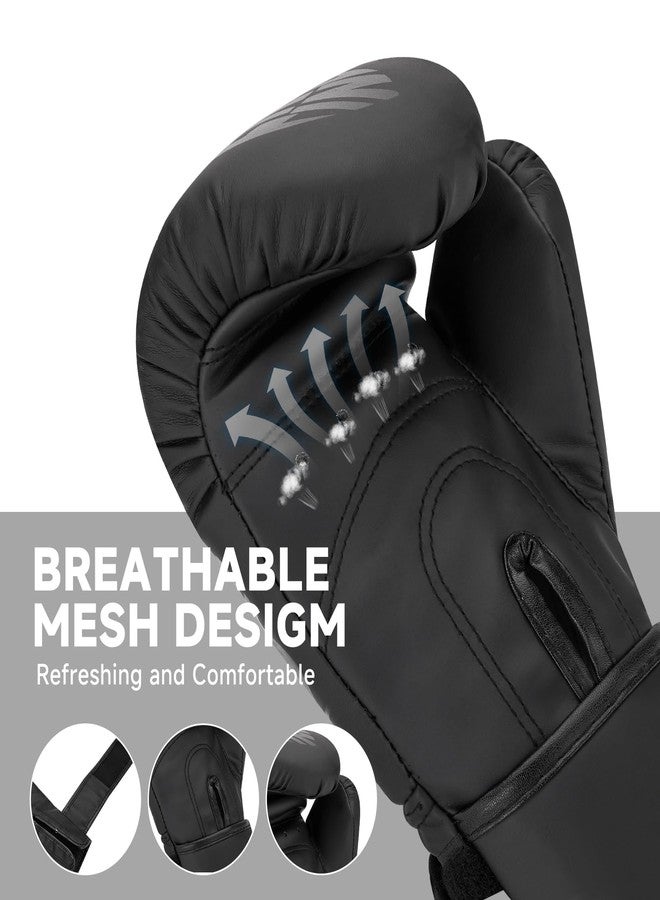 FIVING Kids Boxing Gloves, Youth Boxing Training Gloves for Kids Boys and Girls, 4oz & 6oz Fighting Gloves, Punching Bag Kickboxing Thai Mitts MMA Training Sparring Gloves (Black, 6oz) - Image 4