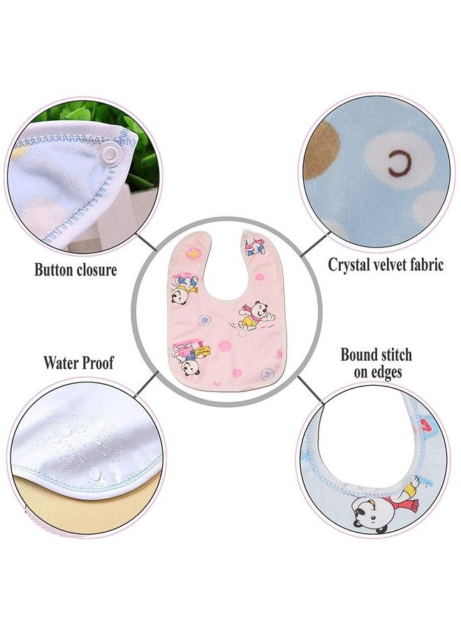 FLIPZON Baby Cotton Waterproof Bibs ; Feeding Infants And Toddlers; For 02 Years ; Assorted Colours Bib ; Useful Baby Shower Gift ; Pocketfriendly ; Infant Apron ; Pure Cotton Bibs ; Pack Of 6 Multicolor - Image 5
