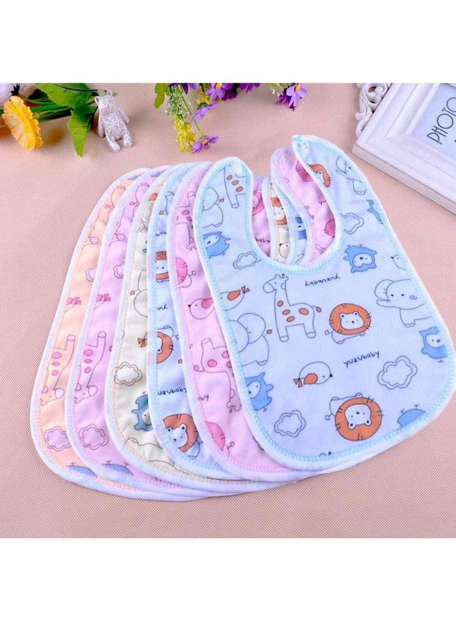 FLIPZON Baby Cotton Waterproof Bibs ; Feeding Infants And Toddlers; For 02 Years ; Assorted Colours Bib ; Useful Baby Shower Gift ; Pocketfriendly ; Infant Apron ; Pure Cotton Bibs ; Pack Of 6 Multicolor - Image 2