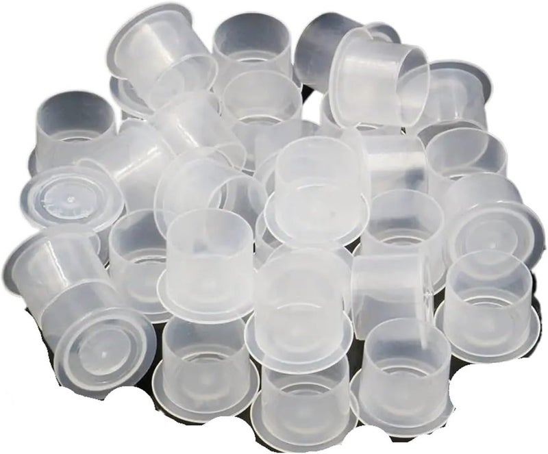 Tattoo Ink Caps 1800pcs Disposable Steady Plastic Tattoo Ink Cups Clear Holder Container Cap for Artists Beginner Studios(Large) - Image 1