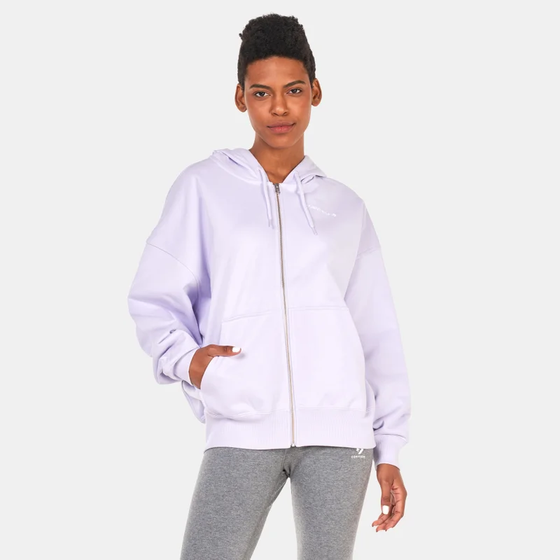 CONVERSE Women's Oversized Full-Zip Hoodie