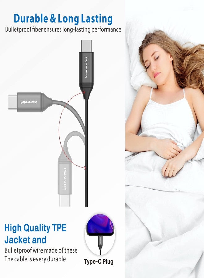 Hearprotek 2 Pairs Sleep Earbuds, USB c Earphones Headphones with Microphone-Silicone Noise Isolation Type c Earbuds Sleep Buds for Android Phone,Ideal for Sleeping, Snoring, Relaxation, Air Travel - Image 4