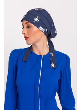 Nur Medikal Giyim Nur Medical Clothing Hijab Nurse Bonnet - Navy Blue Snoopy  - Image 2