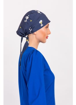 Nur Medikal Giyim Nur Medical Clothing Hijab Nurse Bonnet - Navy Blue Snoopy  - Image 3