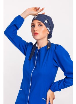 Nur Medikal Giyim Nur Medical Clothing Hijab Nurse Bonnet - Navy Blue Snoopy  - Image 4