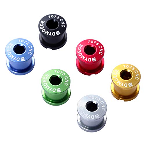 Dymoece 7075 Aluminum Alloy Double Chainring Bolts for Road MTB Bicycle M8 Crankset (Black) - Image 5