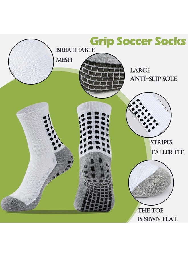 KMOLY 2 Pair Kids Grip Soccer Socks and 2 Pair Shin Guard Sleeves,1 Pack Shin Guards and 4 Shin Straps for Soccer Football Sports - Image 2