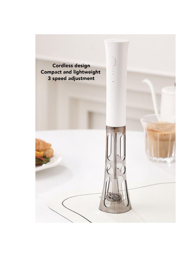 HUMJO Electric Milk Frother Foam Maker, Whisk,Handheld Drink Mixer, for Latte, Cappuccino, Coffee, Frappe, Matcha and Hot Chocolate - Image 3