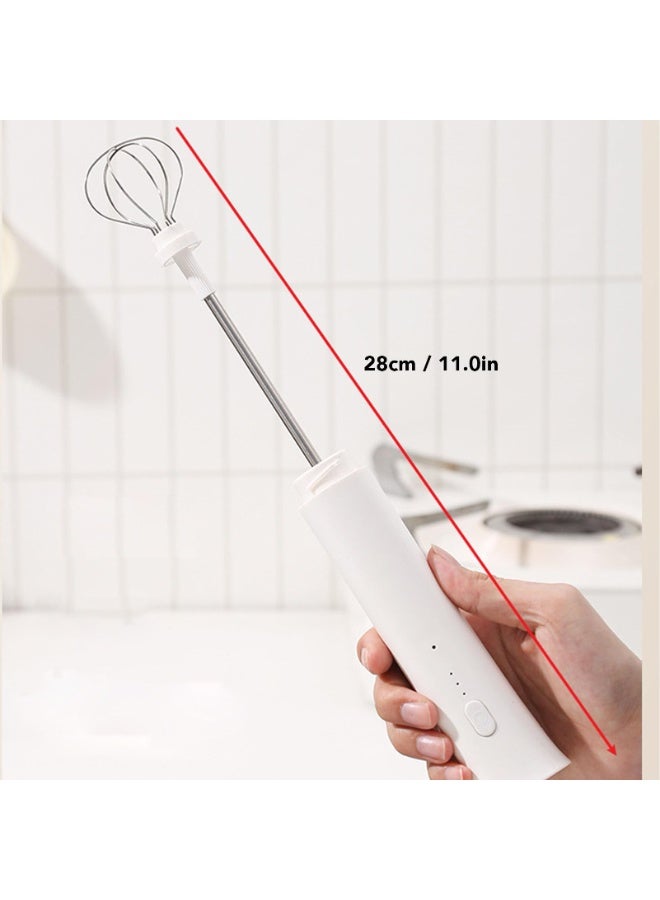 HUMJO Electric Milk Frother Foam Maker, Whisk,Handheld Drink Mixer, for Latte, Cappuccino, Coffee, Frappe, Matcha and Hot Chocolate - Image 4