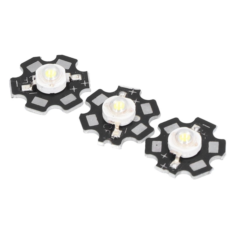 رقاقة LED 1 واط: ضوء أبيض عالي التوهج 90 لومن، ركيزة معدنية من الألمنيوم لتبريد ممتاز - حبات ضوء ذاتية الصنع وفقدان للطاقة وعمر خدمة طويل لصناعة مصابيح السقف الذاتية الصنع والمصابيح المتنقلة والمصابيح الموجهة، - Image 4