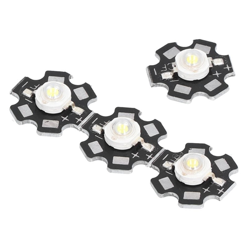 رقاقة LED 1 واط: ضوء أبيض عالي التوهج 90 لومن، ركيزة معدنية من الألمنيوم لتبريد ممتاز - حبات ضوء ذاتية الصنع وفقدان للطاقة وعمر خدمة طويل لصناعة مصابيح السقف الذاتية الصنع والمصابيح المتنقلة والمصابيح الموجهة، - Image 5