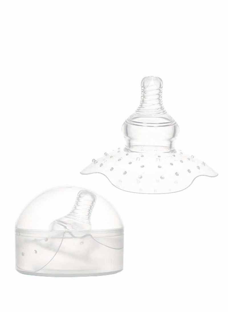 Excefore Nipple Shield,Premium Contact Nippleshield, Assist Perfect for Nursing Mothers with Inverted & Sore Nipple with Carrying Case for Breastfeeding Mothers, Non-Toxic, Made Without BPA - Image 1