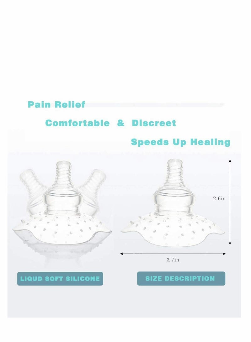 Excefore Nipple Shield,Premium Contact Nippleshield, Assist Perfect for Nursing Mothers with Inverted & Sore Nipple with Carrying Case for Breastfeeding Mothers, Non-Toxic, Made Without BPA - Image 5