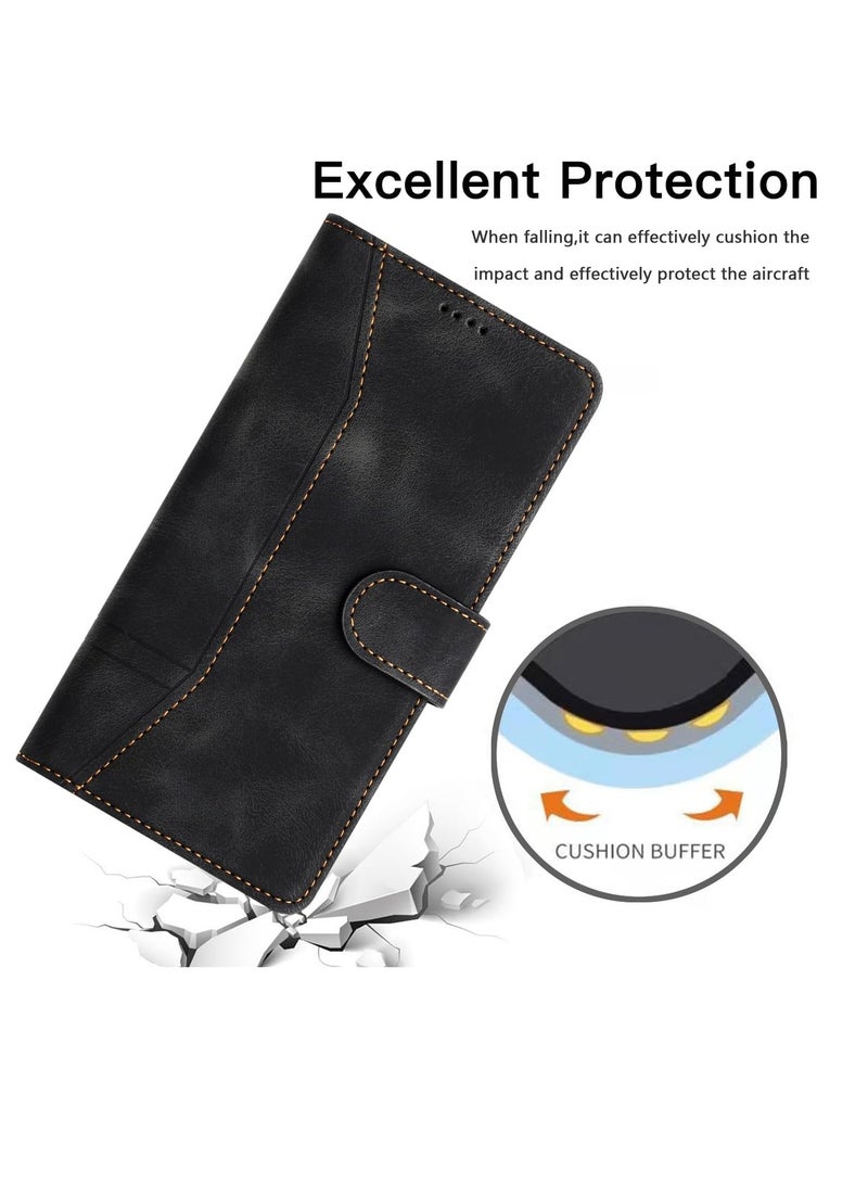Aookay For iPhone 16 Pro Max Phone Case, Leather Wallet Phone Case, Flip Folio Case With Card Slots, RFID Blocking, Shockproof and Anti-collision Phone Protective Case (Black)  - Image 2