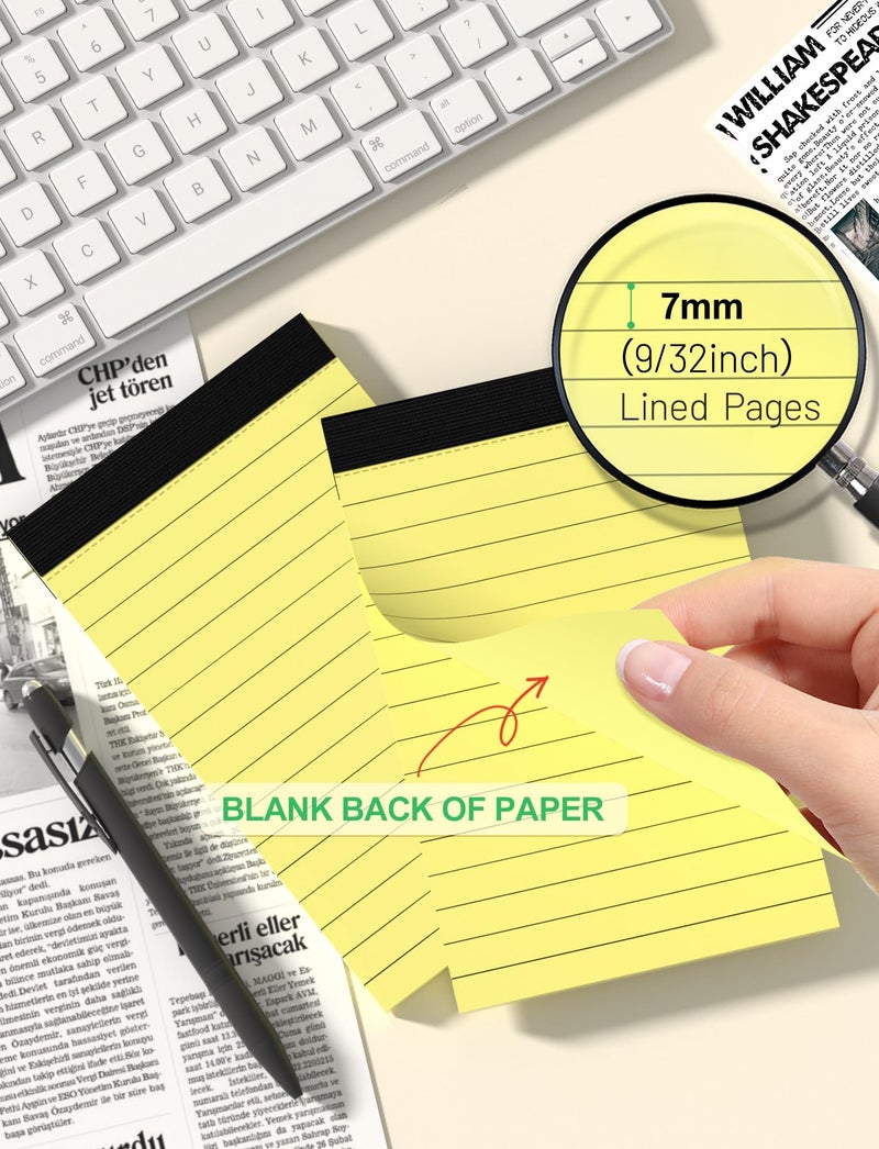 Aidunmis Yellow Note Pads 3x5 Small Notepads 3x5 Memo Pads Small Notebooks 3x5 Writing Pads 3x5 Lined Notepads 10 Pack Small Pads of Paper 3 x 5 Note Paper Pads 3x5 Yellow Pocket Notebook 30 Sheets per Notepad - Image 5