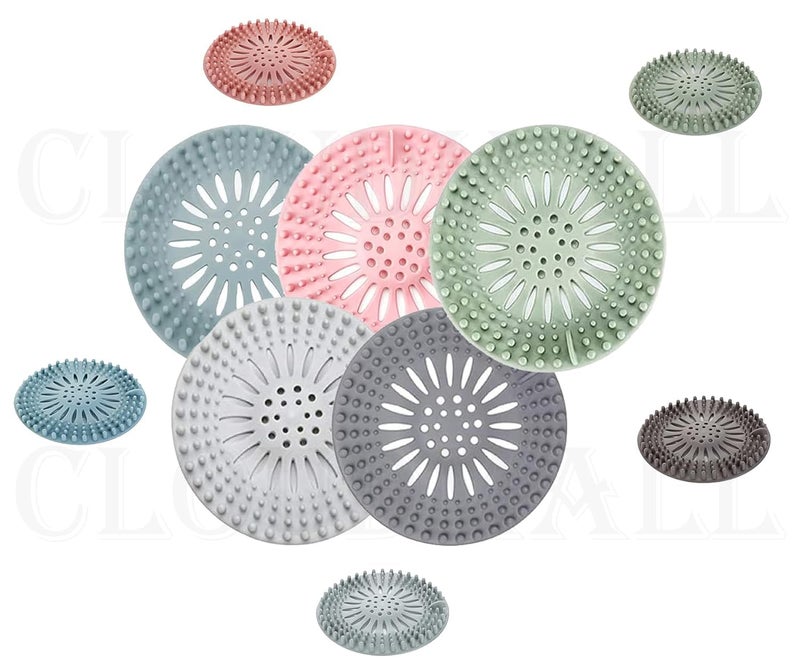 WebWares Hair Catcher Shower Drain Durable Silicone Hair Stopper Shower Drain Cover, and Clean Bathroom Accessories Bathtub Drain Stopper Block Hair Trap for Shower Drain (2) - Image 1
