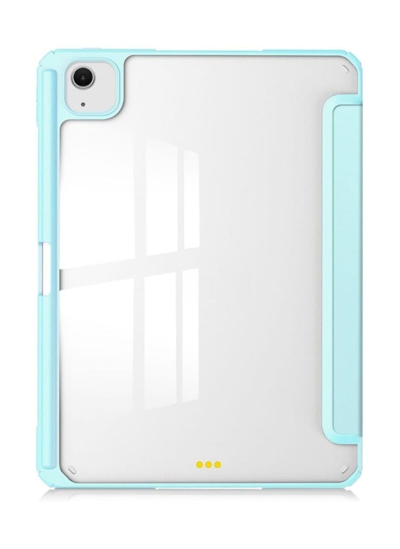 Generic - Case Compatible with New iPad Air 13 inch 2024 M4 with Built-in Pencil Holder, for iPad Air 13 with Hard Clear Back Cover, (Baby Blue) - Image 1