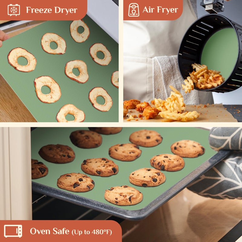 GTJ Silicone Baking Mat, 12 IN x 6 FT Free Cutting Baking Sheet,Non-Stick Reusable Dough & Pastry Mat,Non-Slip Silicone Mat Roll for Air Fryer Liner,Freeze Dryer,Oven Baking Pan,Kitchen Counter - Image 3