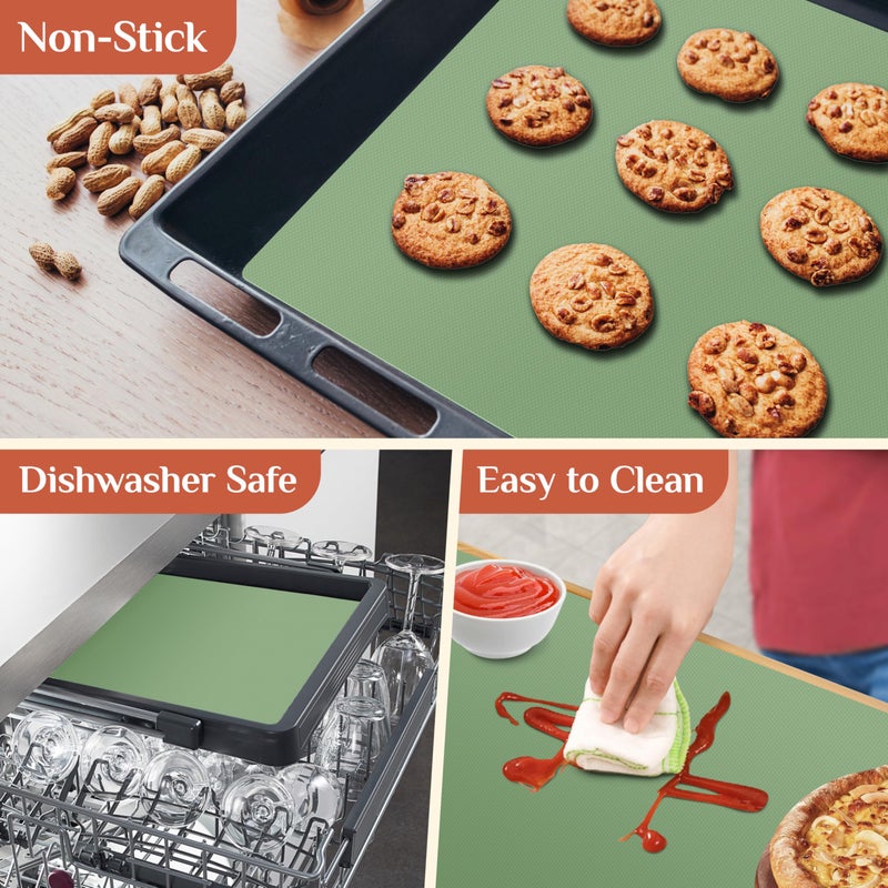 GTJ Silicone Baking Mat, 12 IN x 6 FT Free Cutting Baking Sheet,Non-Stick Reusable Dough & Pastry Mat,Non-Slip Silicone Mat Roll for Air Fryer Liner,Freeze Dryer,Oven Baking Pan,Kitchen Counter - Image 4